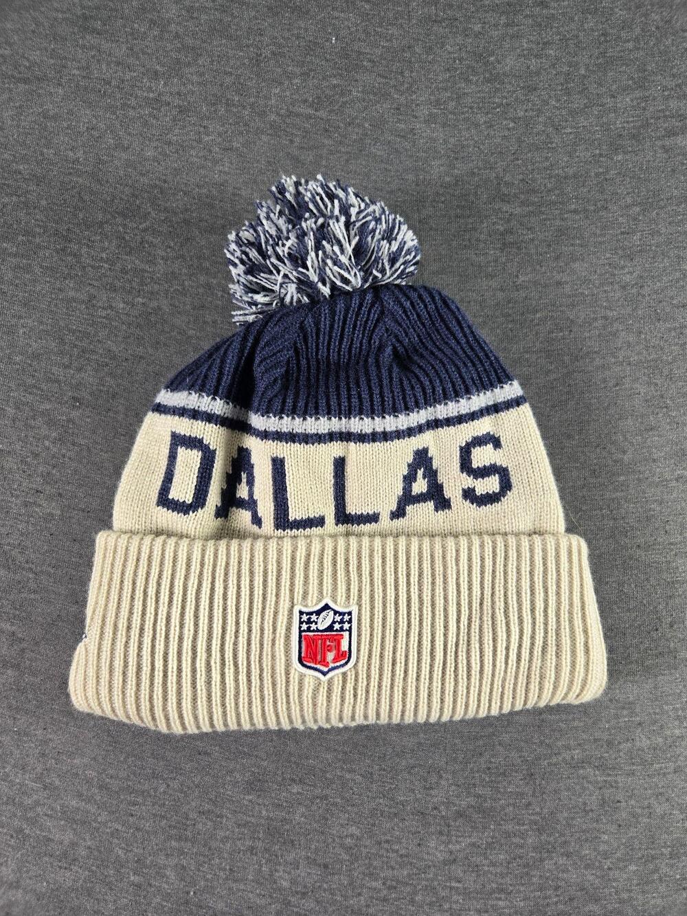 Dallas Cowboys Hat One Size New Era NFL Football Knit Beanie Pom Embroidered - Picture 3 of 5